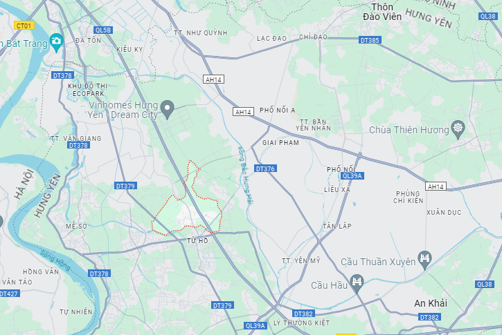 Cho thuê đất Xã Hoàn Long , Hưng Yên